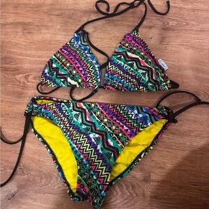 California waves colorful Geometric Bikini set​​​​